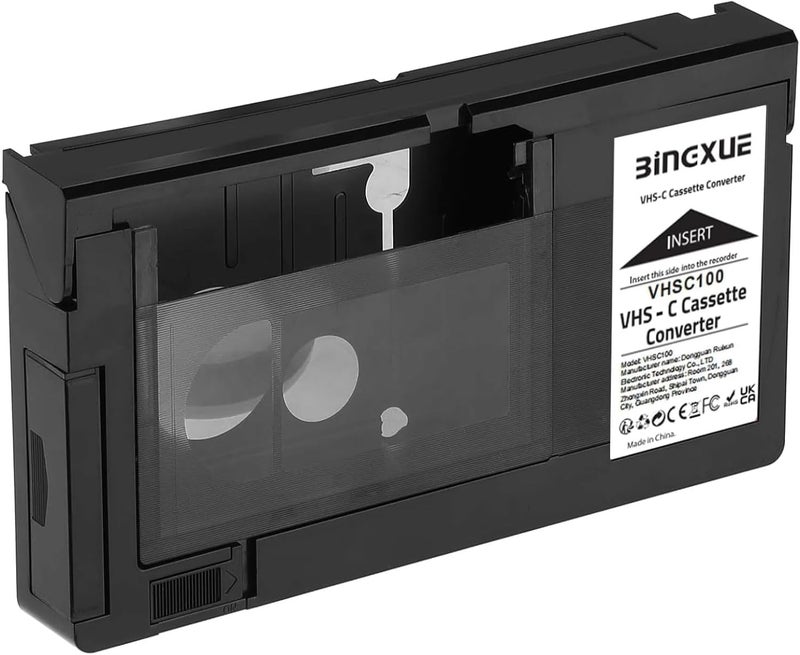 Bingxue محول شريط VHS-C إلى VHS لكاميرات SVHS RCA + 3 قطعة قماش ميكرو ألياف VCC غير متوافق مع أشرطة 8mm/MiniDV/Hi8 - Image 1